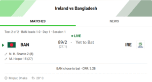 Bangladesh vs Ireland